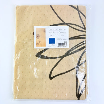 Noren závěs Line Flower béžový 85 × 170 cm | Made in Japan