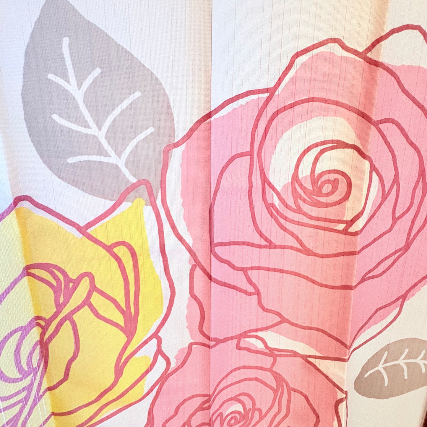Noren závěs Line Roses 85 × 170 cm | Made in Japan