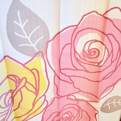Noren závěs Line Roses 85 × 170 cm | Made in Japan
