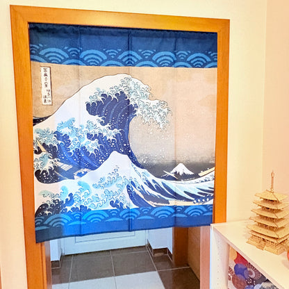 Noren závěs Velká vlna u Kanagawy 85 × 90 cm | Made in Japan