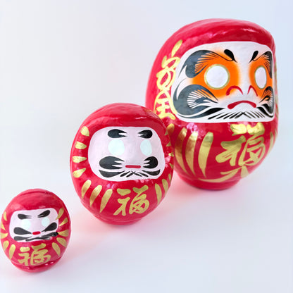 Japonský Daruma červený 15 cm | Made in Japan