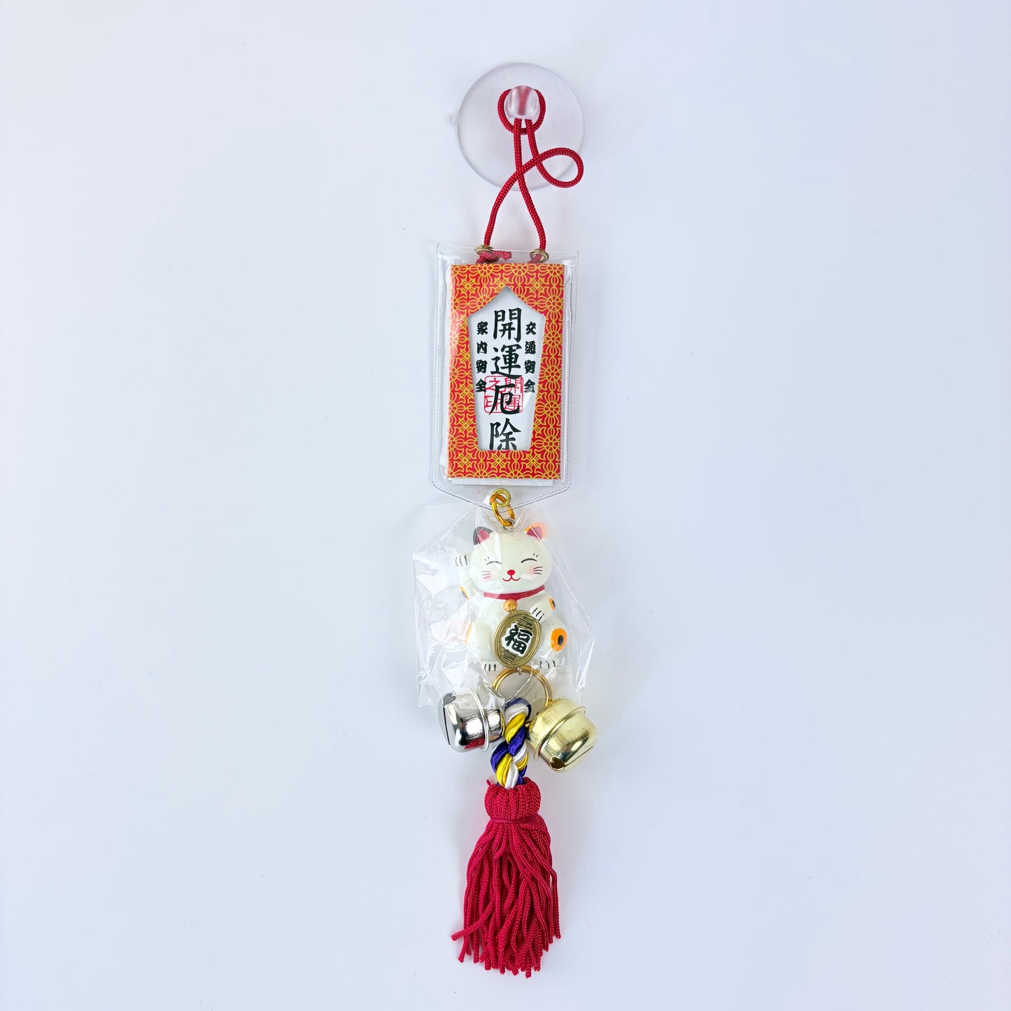 Talisman Maneki Neko se zvonečky  | Made in Japan