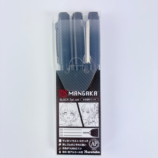 ZIG Mangaka Black 3 ks | Kuretake | Made in Japan