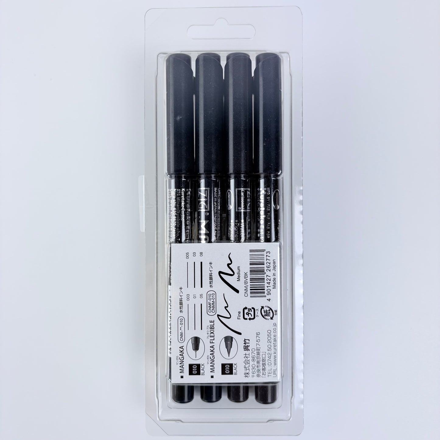 ZIG Mangaka Black Assortment Set 8 ks | Kuretake | Made in Japan