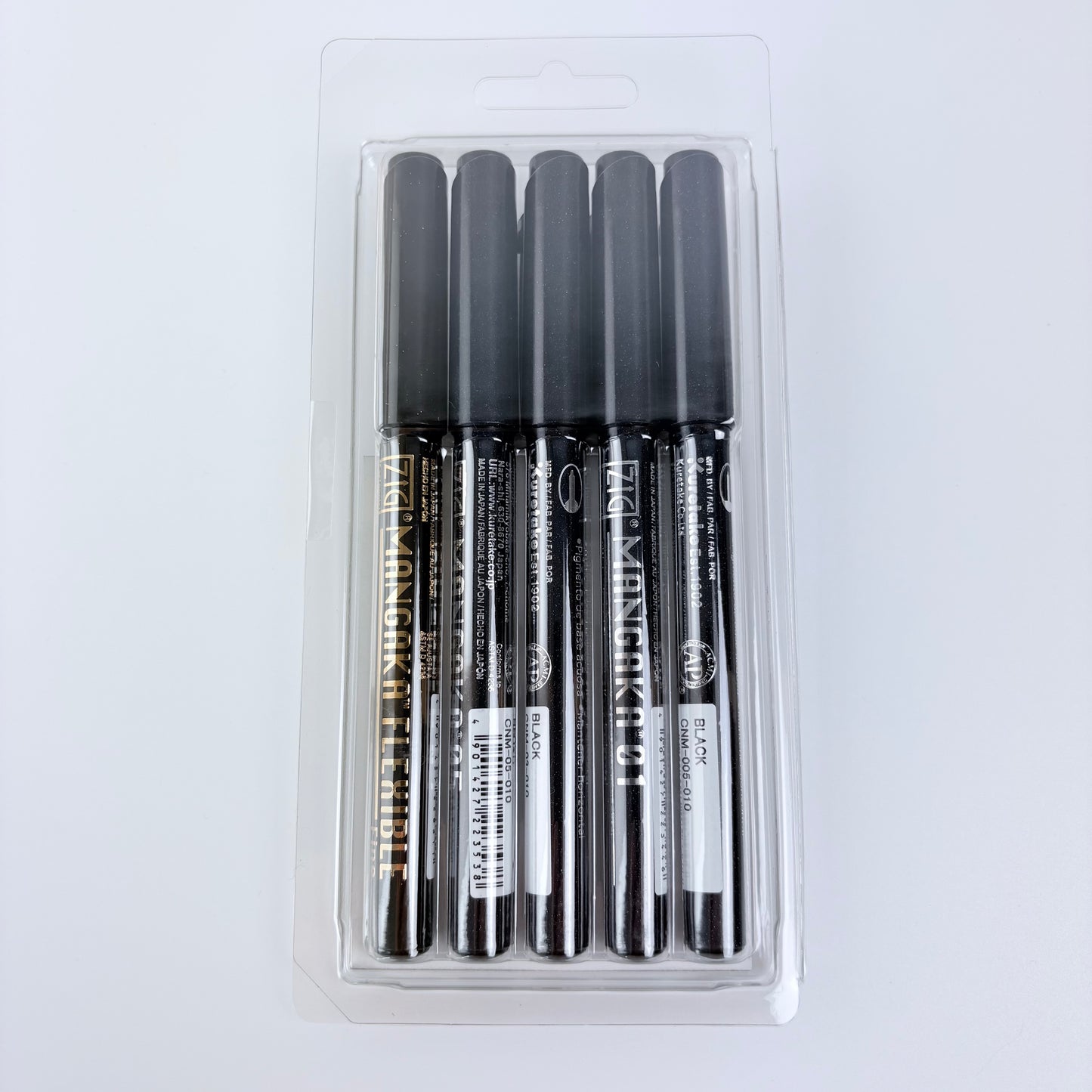 ZIG Mangaka Cartoonist Black 5 ks | Kuretake | Made in Japan