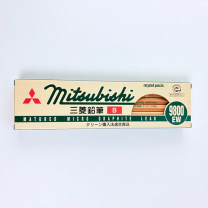 Grafitová tužka Mitsubishi 9800EW – recyklované dřevo | Made in Japan