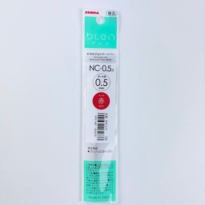 Náhradní náplň do pera ZEBRA bLen NC-0.5 červená | Made in Japan