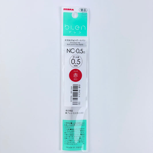 Náhradní náplň do pera ZEBRA bLen NC-0.5 červená | Made in Japan