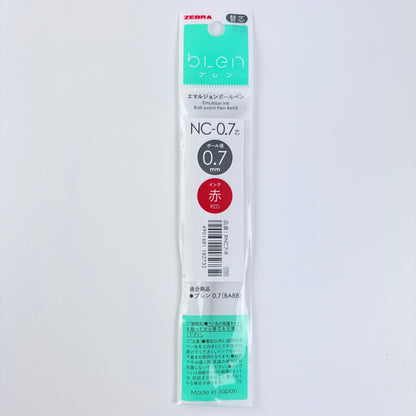 Náhradní náplň do pera ZEBRA bLen NC-0.7 červená | Made in Japan