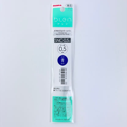 Náhradní náplň do pera ZEBRA bLen SNC-0.5 modrá | Made in Japan