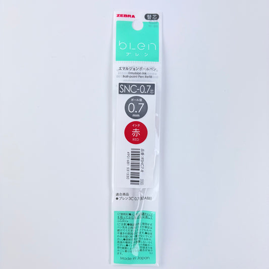 Náhradní náplň do pera ZEBRA bLen SNC-0.7 červená | Made in Japan