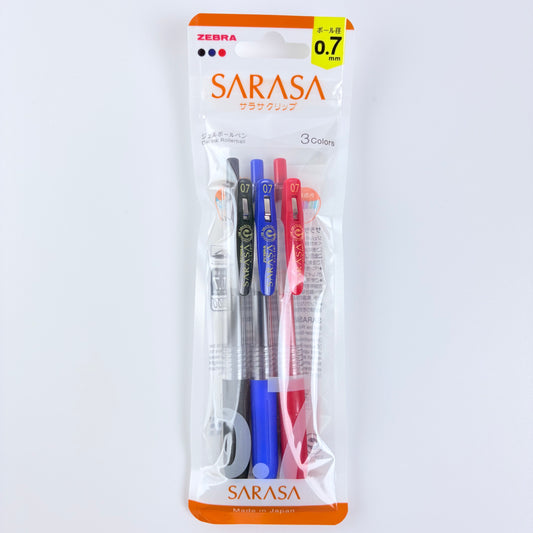 Zebra Sarasa Clip 0,7 mm sada 3 ks | Made in Japan