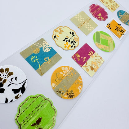 Pečeticí samolepky Made in Japan – elegantní japonské vzory Huamon