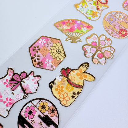 Pečeticí samolepky Made in Japan – kočka, králíček a sakura Saki
