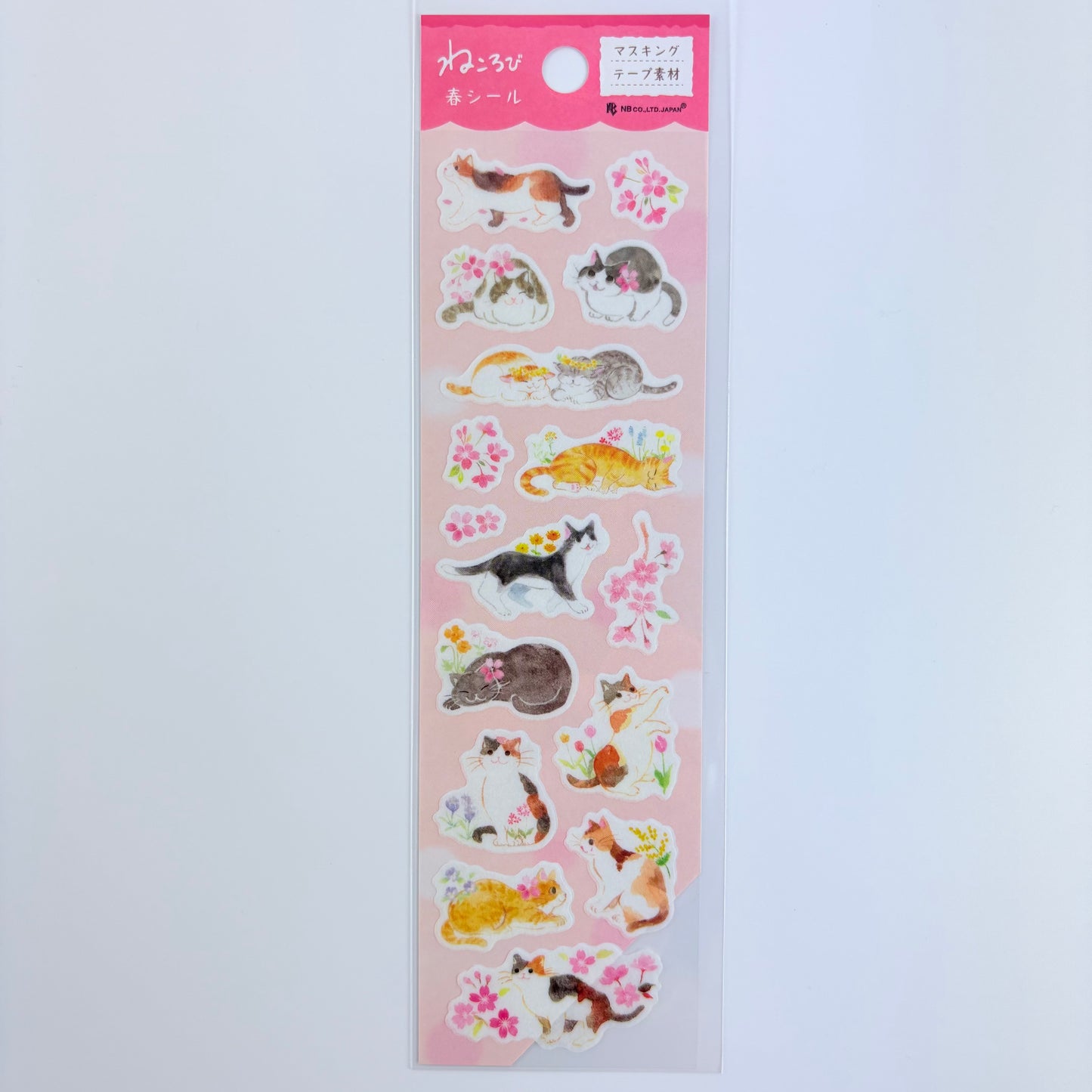 Samolepky Made in Japan – kočičky a sakura