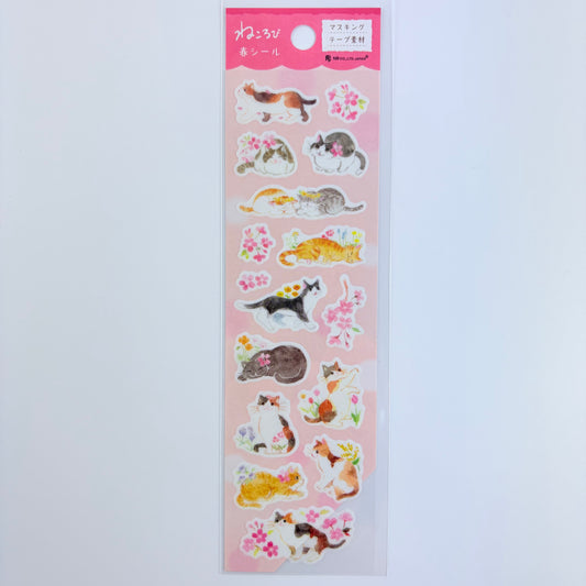 Samolepky Made in Japan – kočičky a sakura