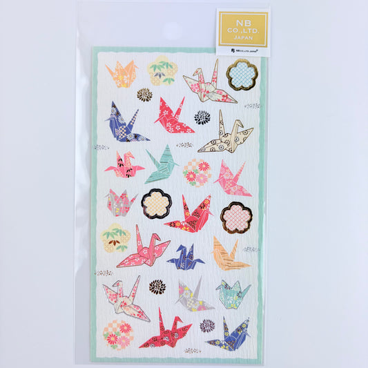 Dekorační samolepky Made in Japan – origami jeřábi a japonské vzory