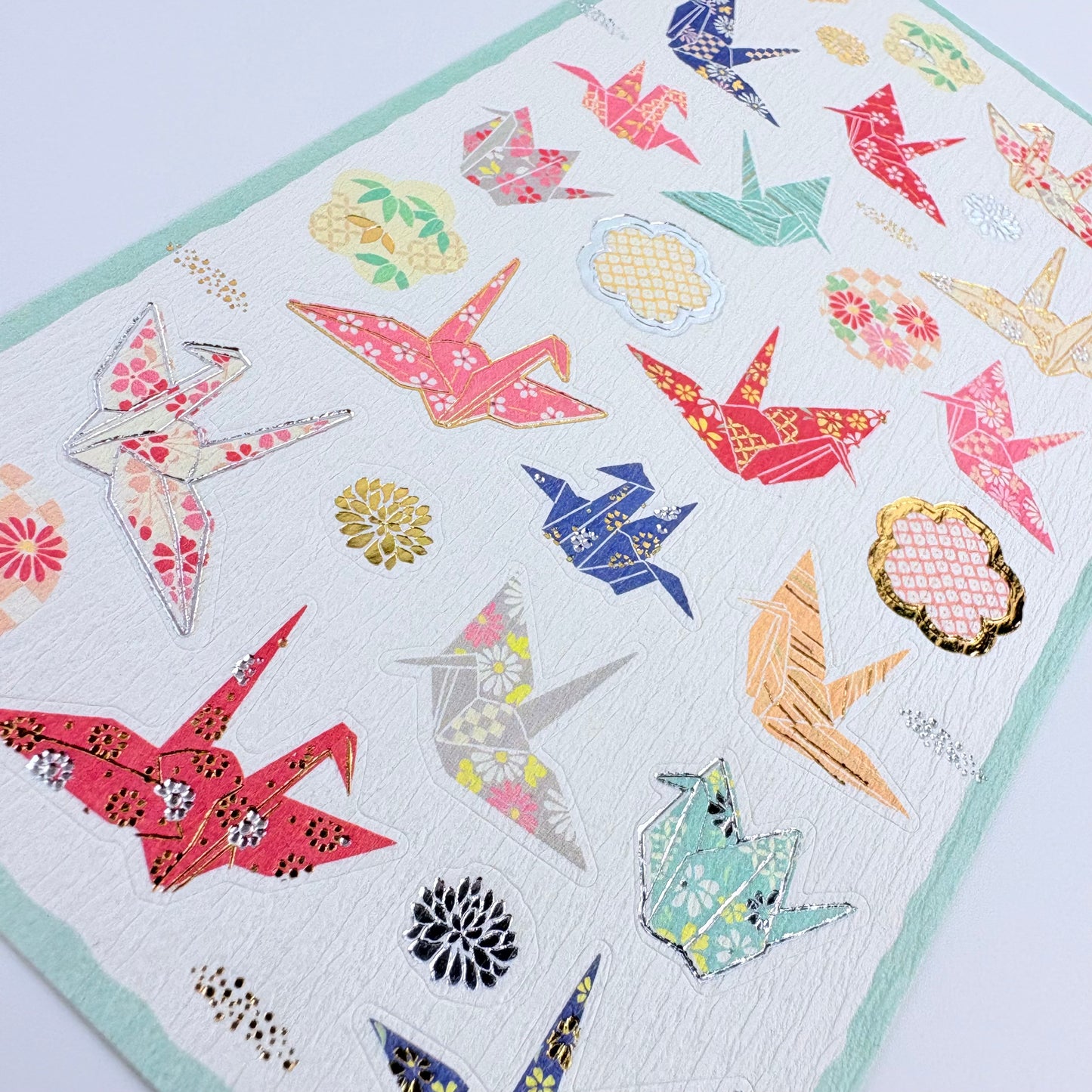 Dekorační samolepky Made in Japan – origami jeřábi a japonské vzory