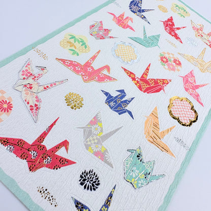 Dekorační samolepky Made in Japan – origami jeřábi a japonské vzory