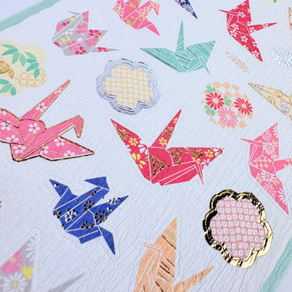 Dekorační samolepky Made in Japan – origami jeřábi a japonské vzory
