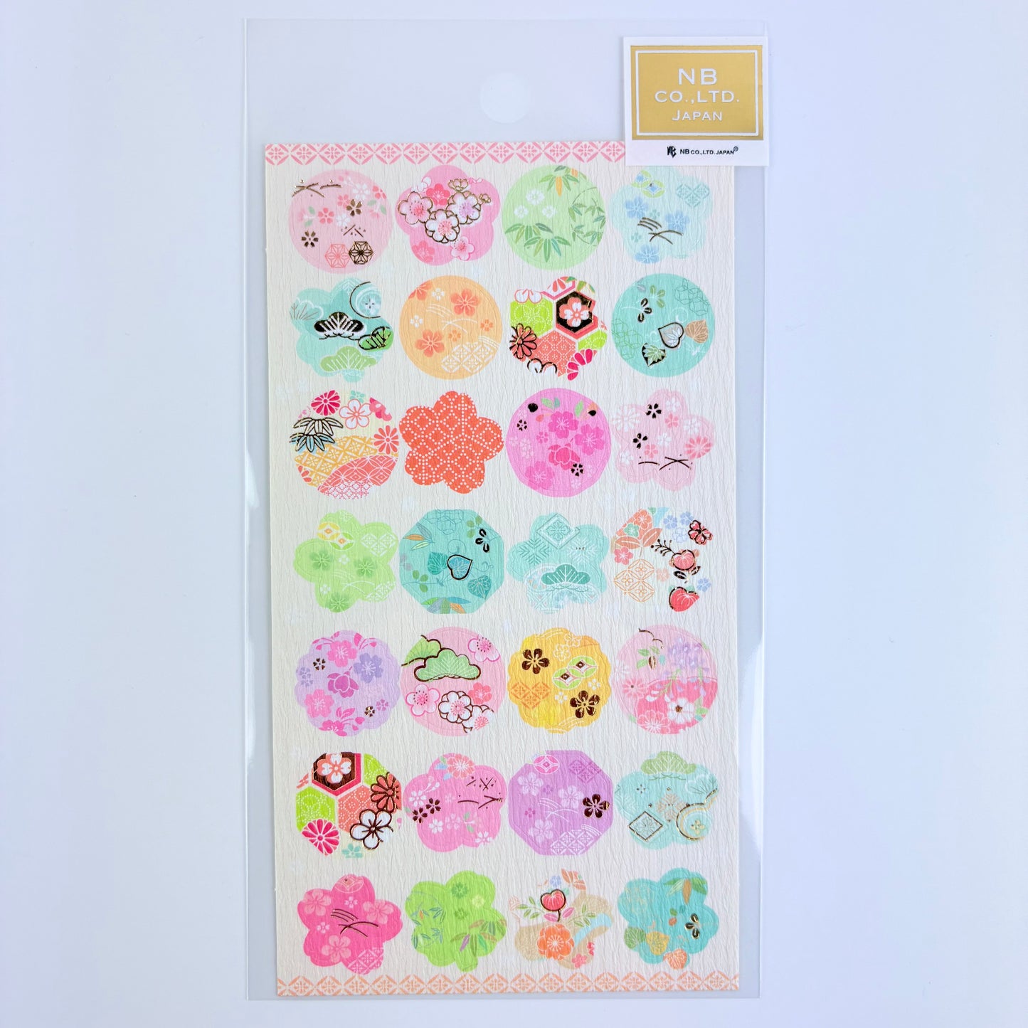 Japonské dekorativní samolepky Washi Made in Japan – zlatá ražba