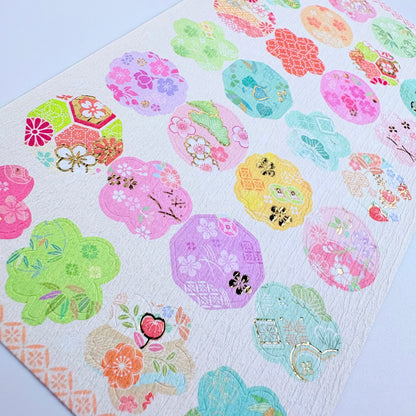 Japonské dekorativní samolepky Washi Made in Japan – zlatá ražba