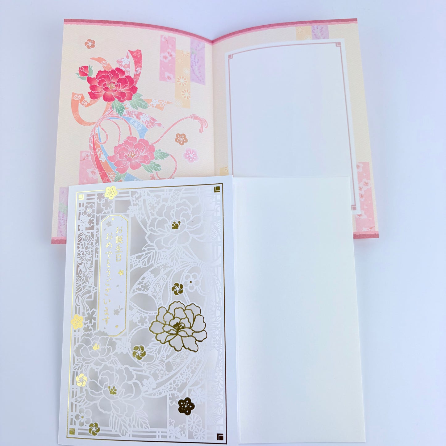 Japonské narozeninové přání Peony | laser cut | Made in Japan