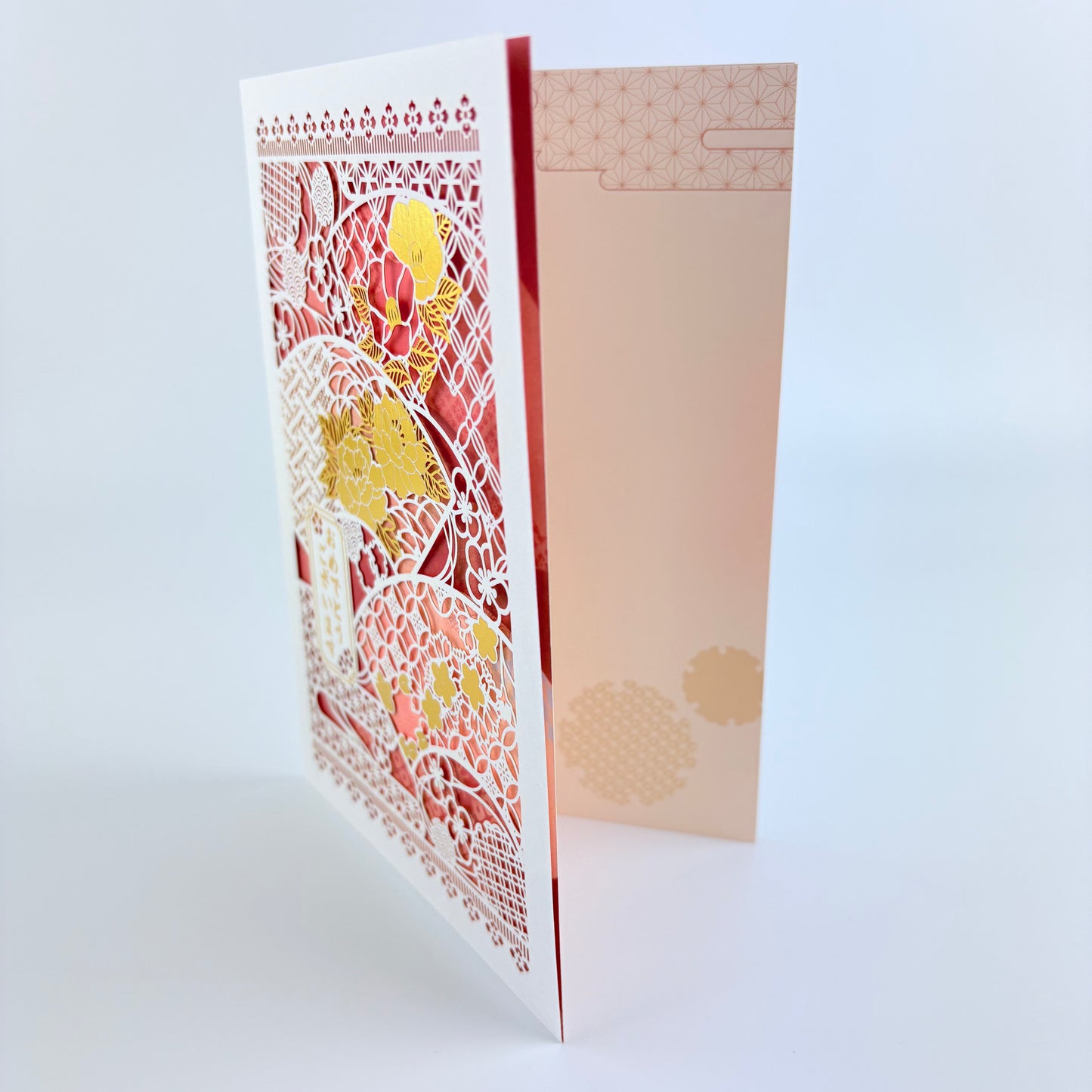 Japonské gratulační přání Floral Harmony | laser cut | Made in Japan