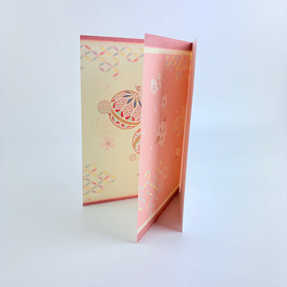 Japonské gratulační přání Cherry Blossom Temari | laser cut | Made in Japan