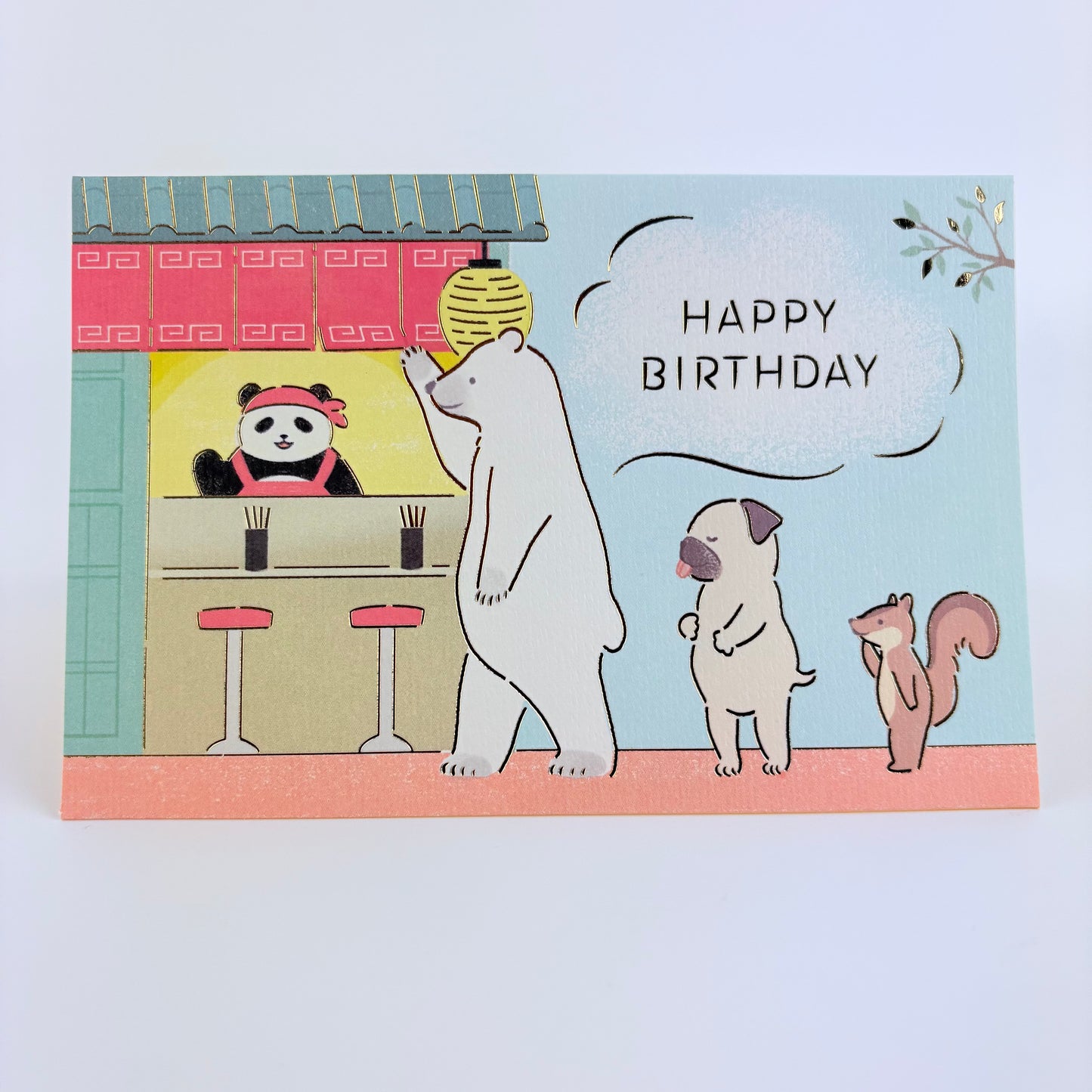 Japonské narozeninové přání Happy Birthday – Animal Ramen | 3D | Made in Japan