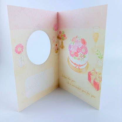 Japonské narozeninové přání Happy Birthday – Flower Cake | Made in Japan