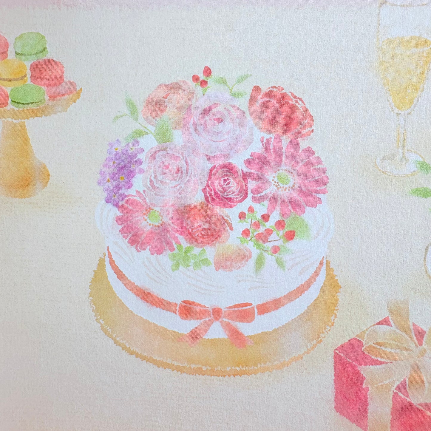 Japonské narozeninové přání Happy Birthday – Flower Cake | Made in Japan