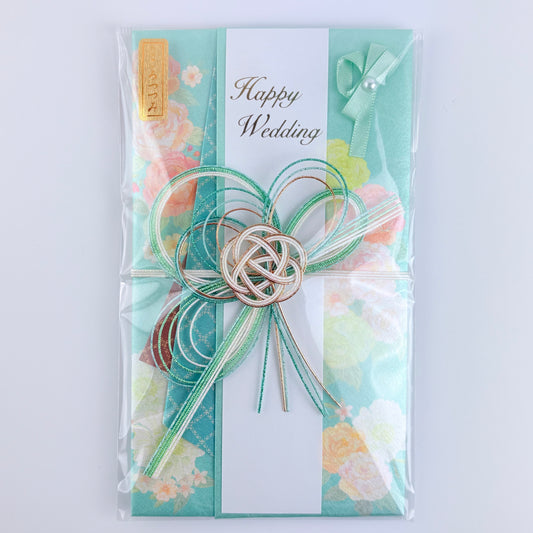 Japonská svatební obálka na peněžní dar Happy Wedding | mizuhiki dekorace