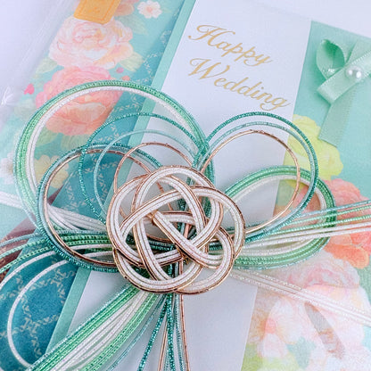 Japonská svatební obálka na peněžní dar Happy Wedding | mizuhiki dekorace