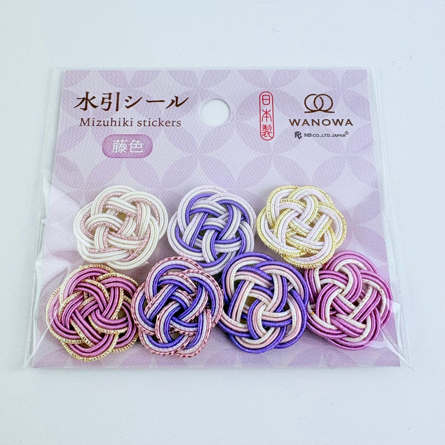 Japonské mizuhiki samolepky WANOWA | 7 ks | Made in Japan