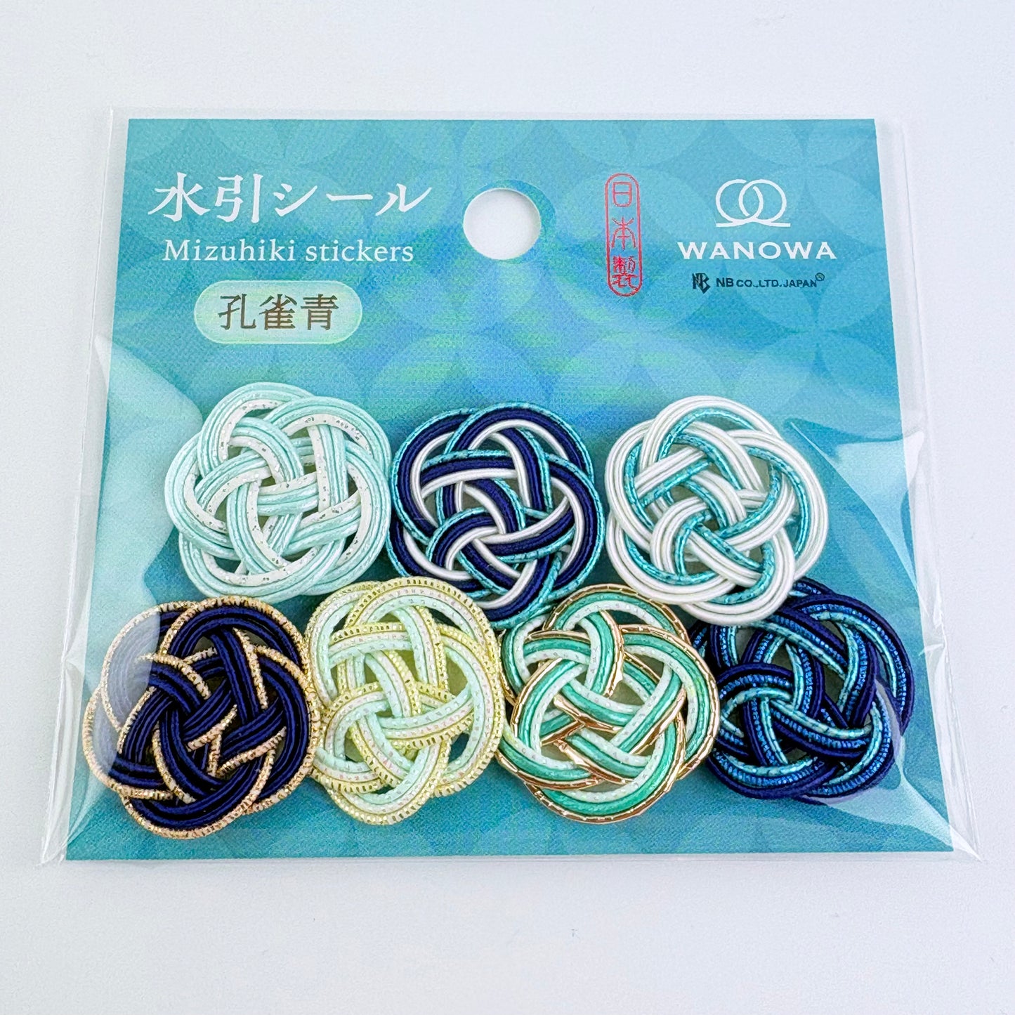 Japonské mizuhiki samolepky WANOWA | 7 ks | Made in Japan