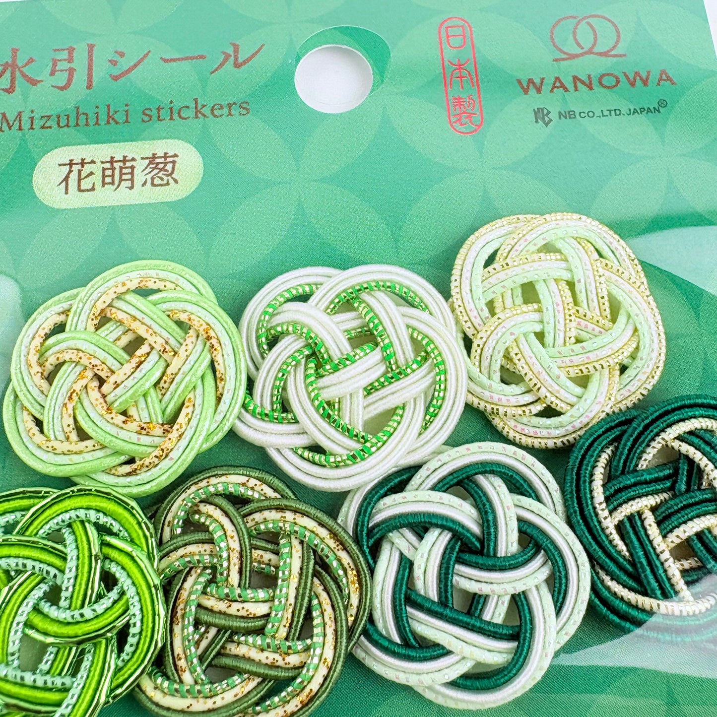 Japonské mizuhiki samolepky WANOWA | 7 ks | Made in Japan