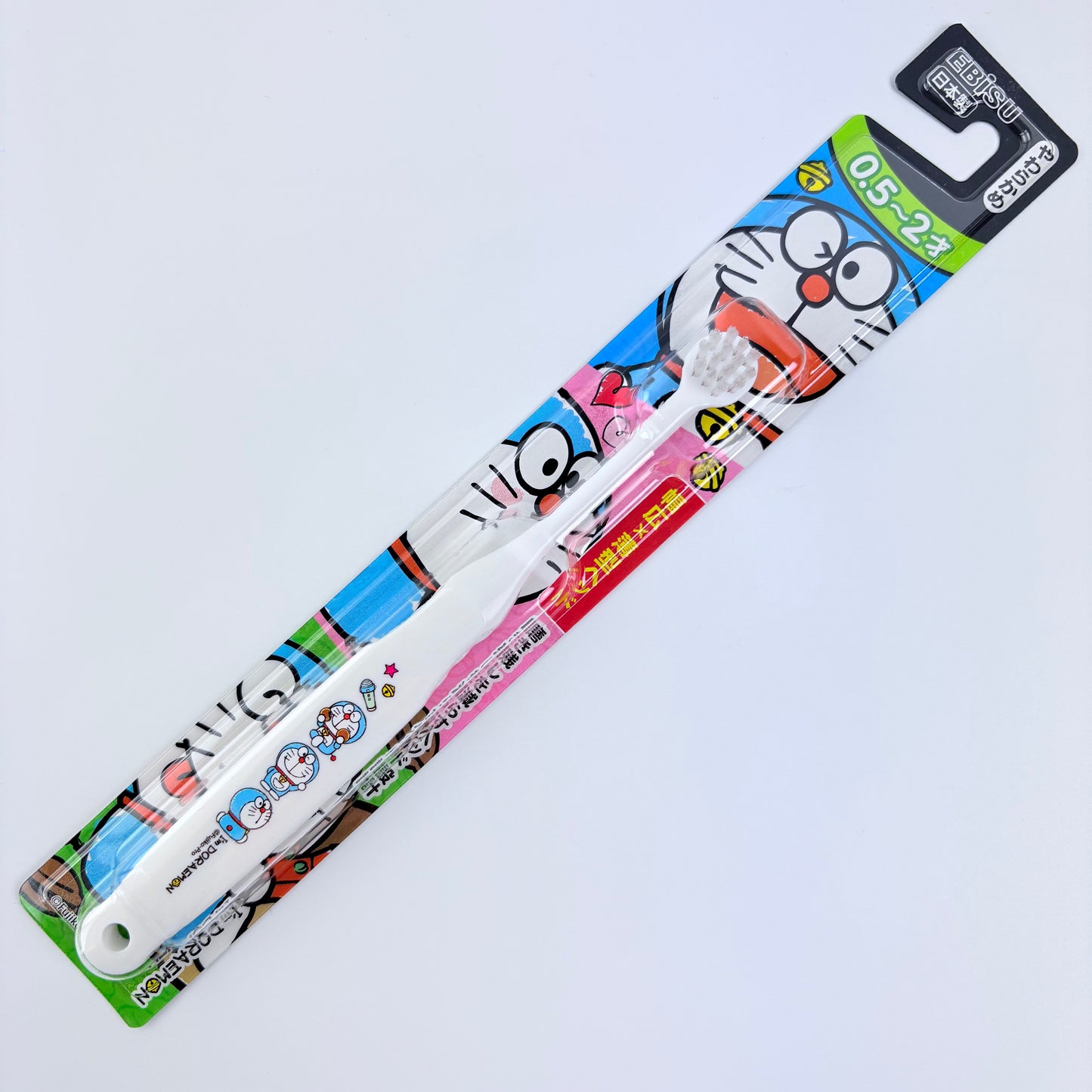 Dětský zubní kartáček Ebisu Doraemon – pro děti 0,5–2 roky, 3 varianty