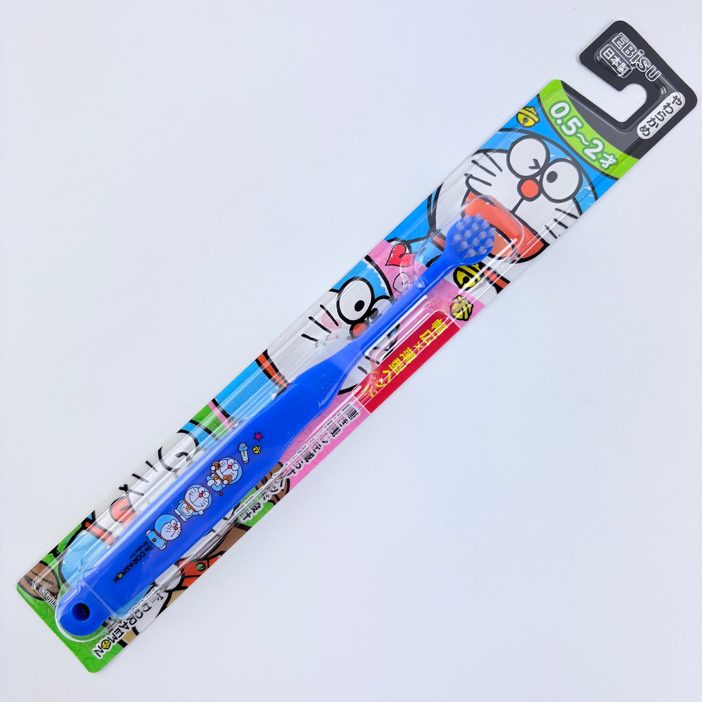 Dětský zubní kartáček Ebisu Doraemon – pro děti 0,5–2 roky, 3 varianty