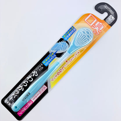 Japonská škrabka na jazyk Ebisu Soft Tongue Cleaner – stříbrná / světle modrá / růžová