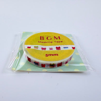 Washi páska BGM – Dárky, 5 mm × 5 m