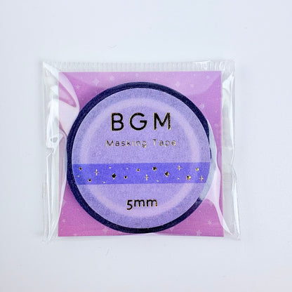 Washi páska BGM – Zlaté hvězdičky, 5 mm × 5 m