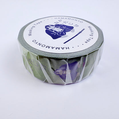 Washi páska HAMAMONYO – Samuraj „Katajikenai“, 15 mm × 5 m