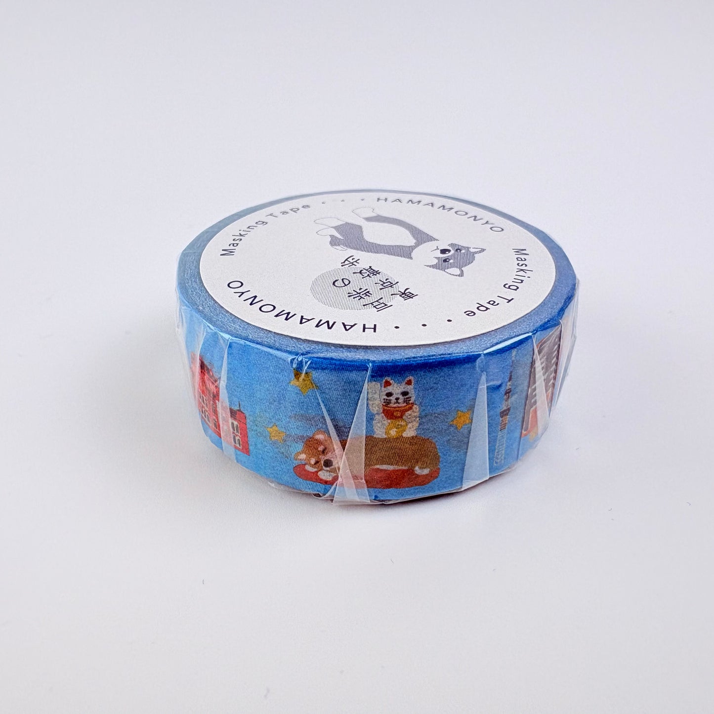 Washi páska HAMAMONYO – Japonské motivy, 15 mm × 5 m