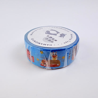 Washi páska HAMAMONYO – Japonské motivy, 15 mm × 5 m