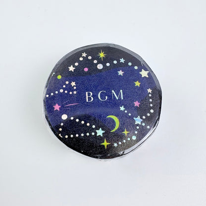 Washi páska BGM – Vesmír, hvězdy a měsíc, 15 mm × 7 m