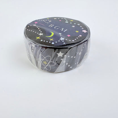 Washi páska BGM – Vesmír, hvězdy a měsíc, 15 mm × 7 m