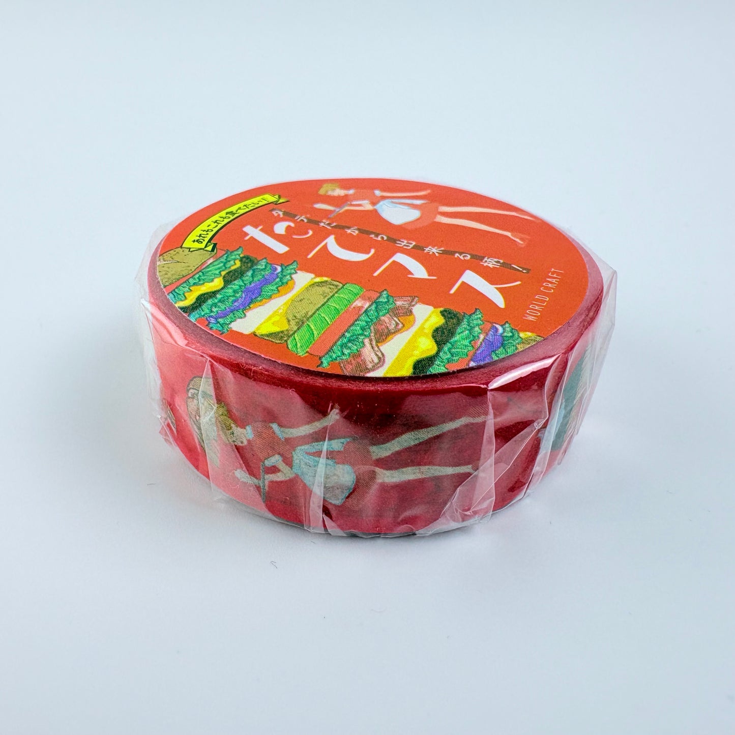 Washi páska WORLD CRAFT – Sendviče a občerstvení, 15 mm × 7 m