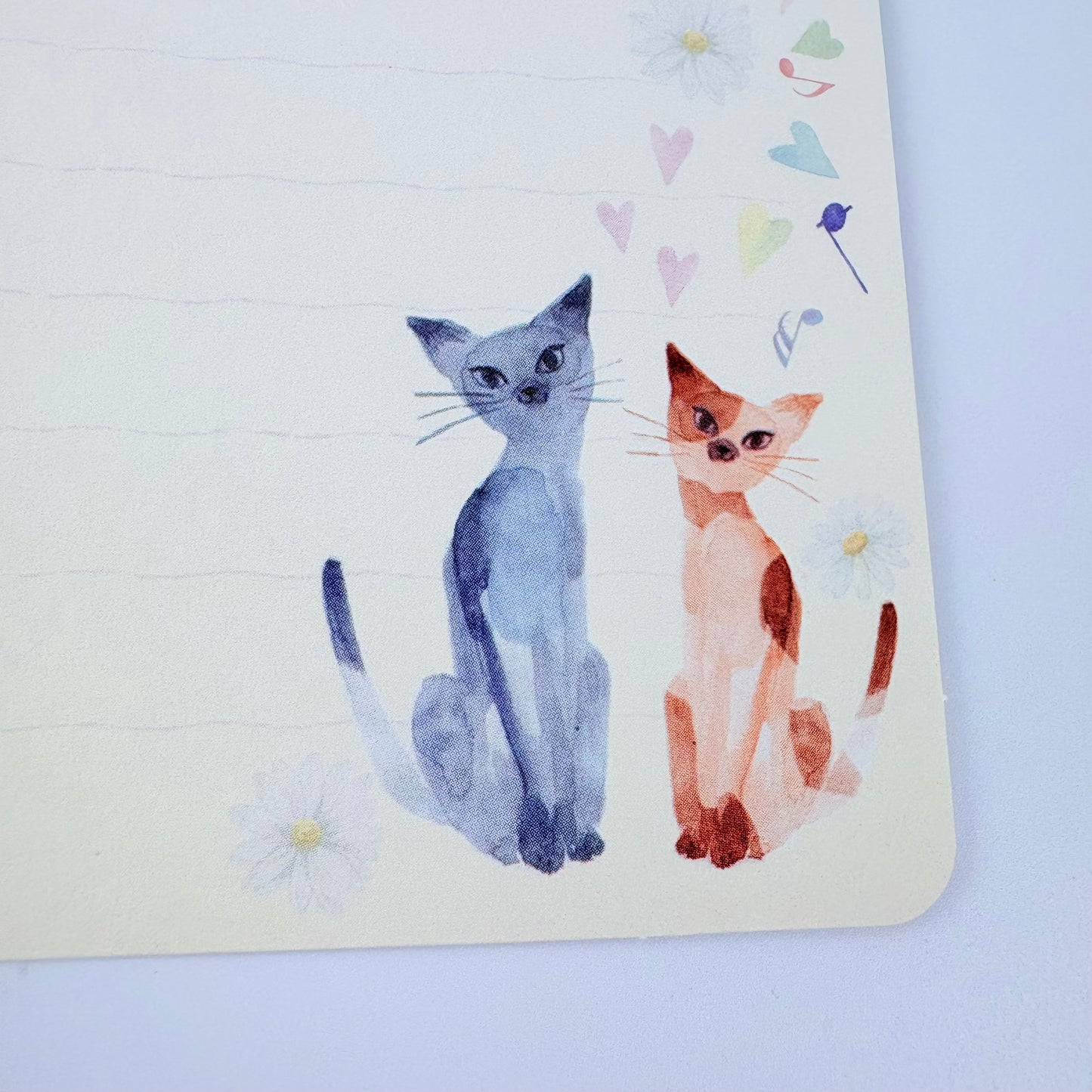 Dopisní sada Kočky a noty s kartičkami Made in Japan