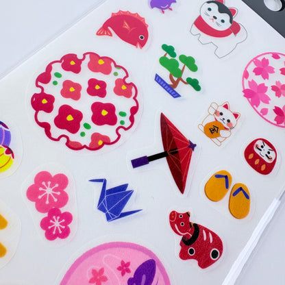 Japonské masking samolepky – tradiční motivy, made in Japan